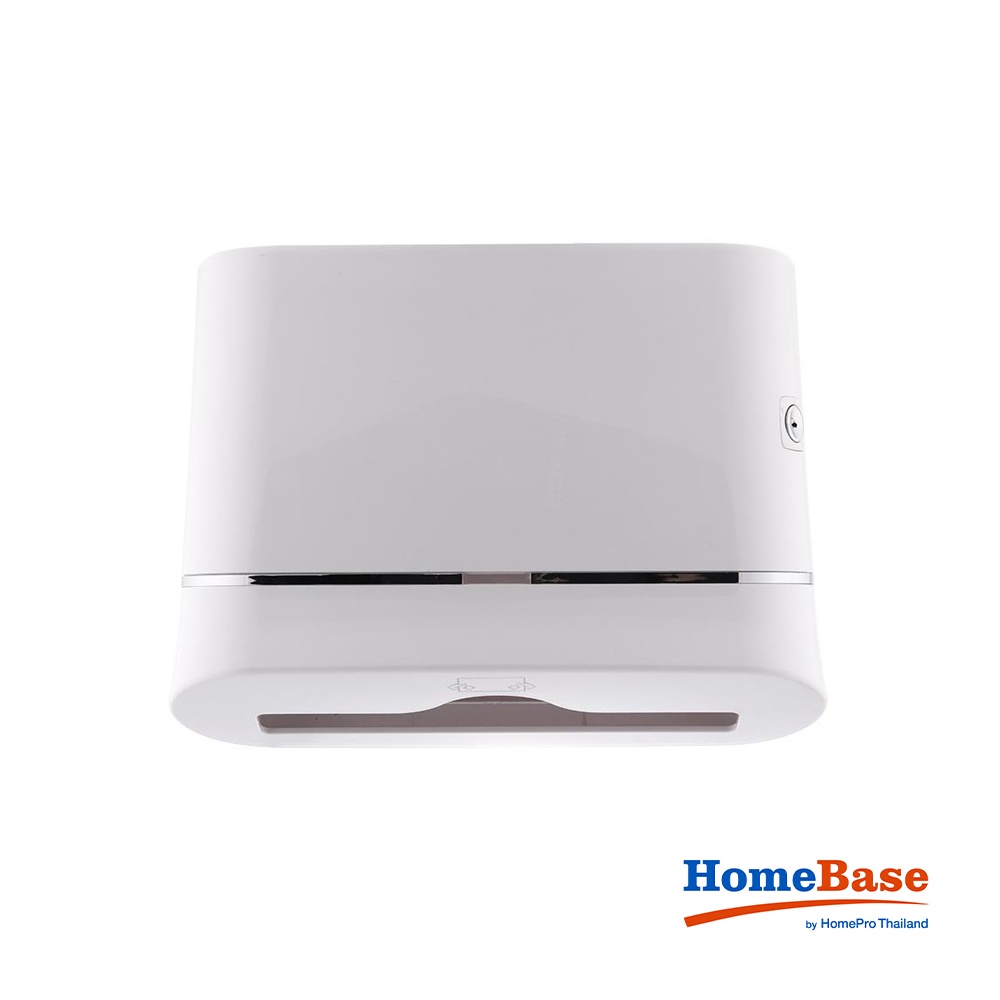 HomeBase MOYA Hộp đựng giấy vệ sinh bằng nhựa HSDE6002 W29.5xD9.5xH24 Cm màu trắng