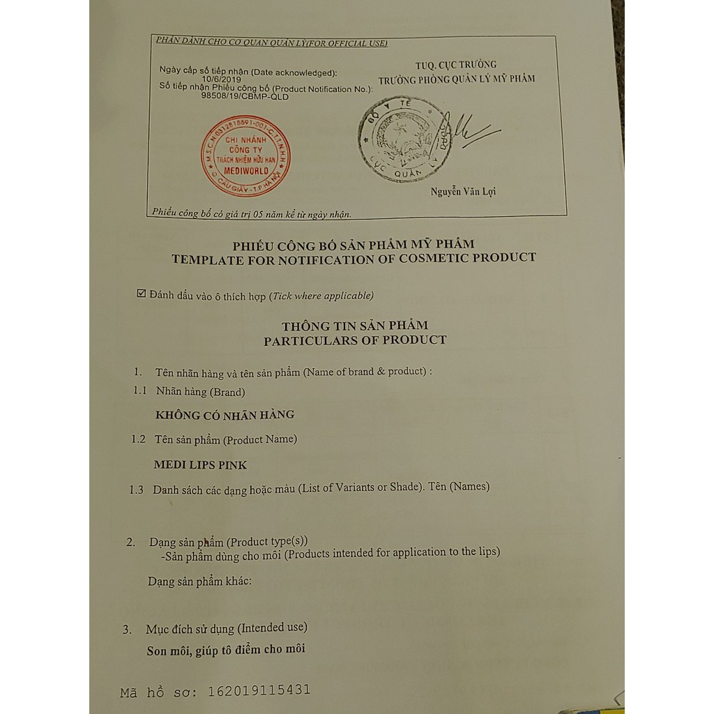 Son môi sinh học NANO LIPSTICK | Chính hãng Mediworld, Chuẩn an toàn Organic . . .