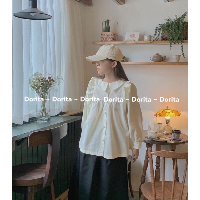 Áo sơ mi cách điệu, áo sơ mi cổ bèo viền ren - Dorita Boutique | WebRaoVat - webraovat.net.vn