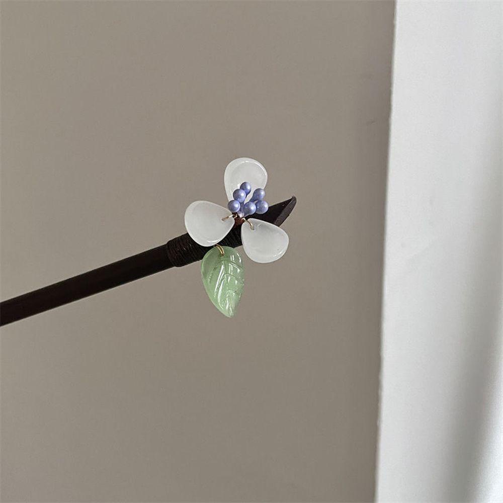Trâm Cài Tóc Bằng Gỗ Họa Tiết Hoa Phong Cách Trung Quốc Cổ Điển