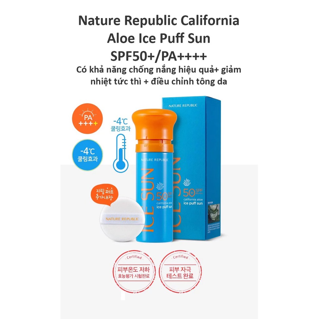 [NEW] Kem Chống Nắng Natural Republic Ice Sun SPF50+ California Aloe