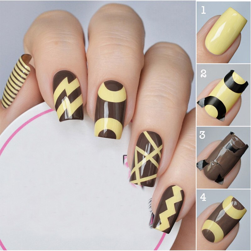 [Hàng mới về] Bộ 24 miếng dán trang trí móng tay nghệ thuật 3D sành điệu