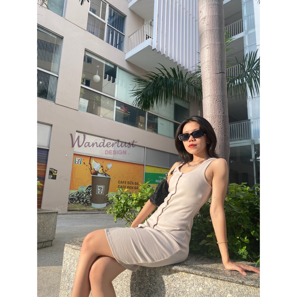 Đầm body gài nút sexy