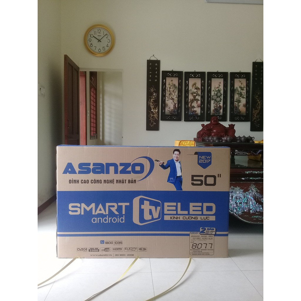 Smart Tivi Asanzo LED 50 inch - Kính cường lực - Model 50SK900