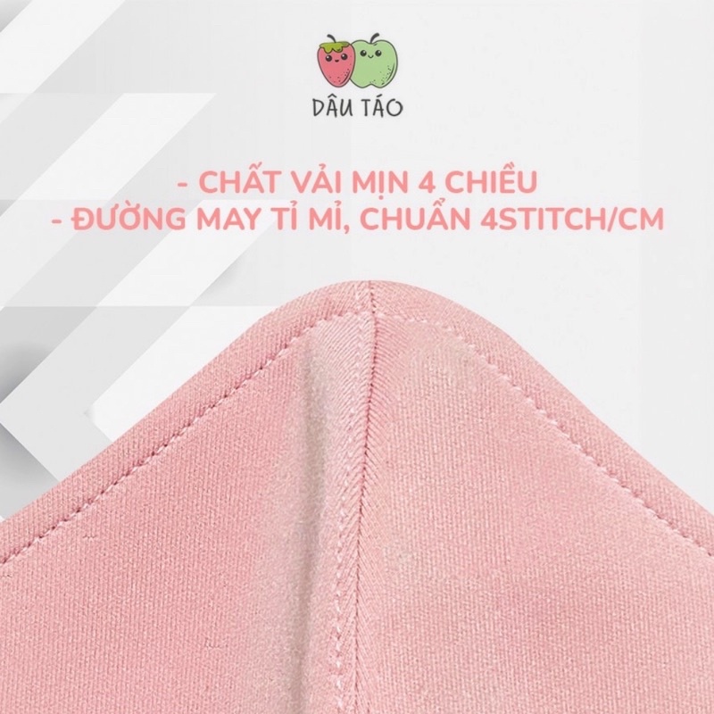 Khẩu trang vải kháng khuẩn DT Style - Set 3 chọn màu - ngăn bụi, chống nắng, màu đen, trơn, thời trang, lớn che kín mặt