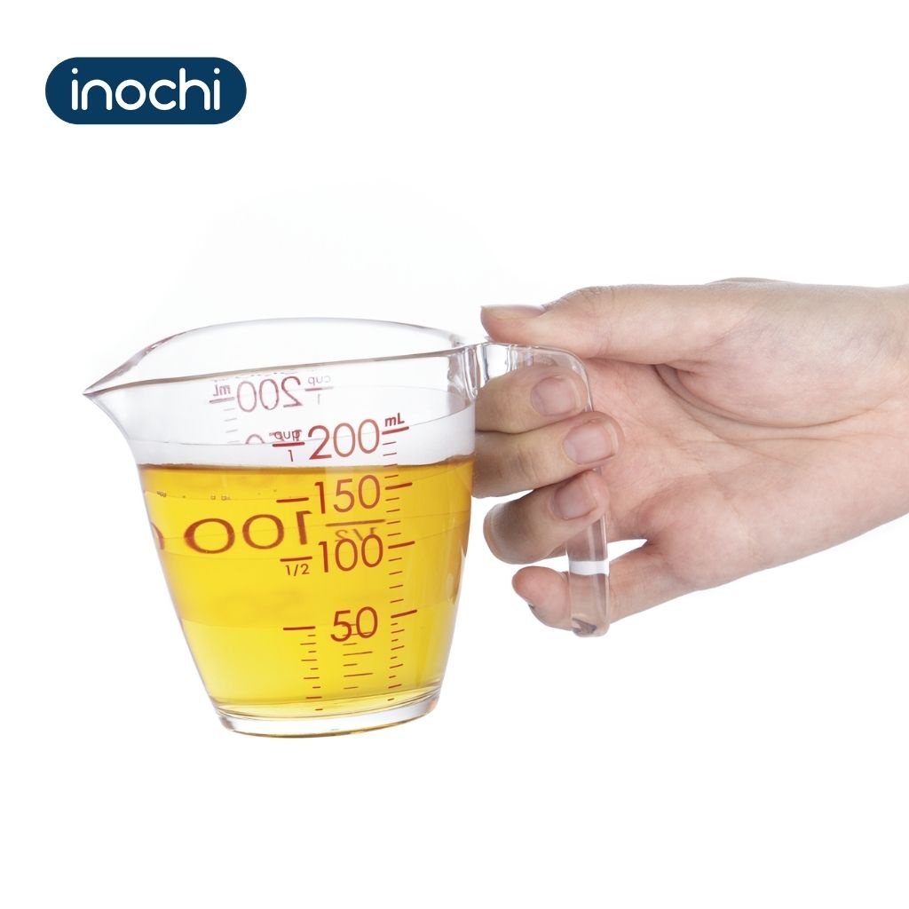 Cốc Đong INOCHI YOKO Có Vạch Chia Cùng Quai Cầm Tiện Dụng, Chất Liệu Nhựa Cao Cấp Chịu Nhiệt Tốt 200ml - 500ml