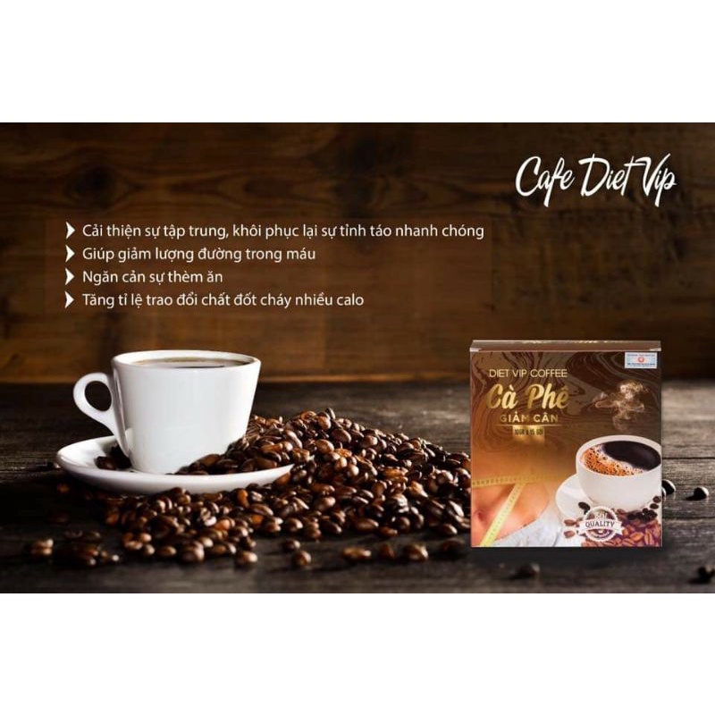 Cà phê giảm cân Diet Vip Coffee cam kết chính hãng 100%.