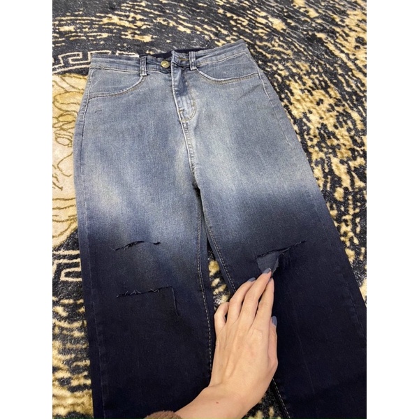 Quần Jeans ôm loang dãn căt rách gối ( kèm ảnh thật) | BigBuy360 - bigbuy360.vn