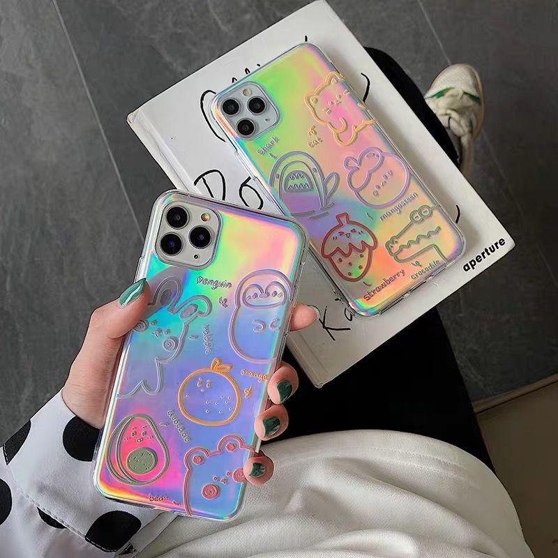 Ốp điện thoại silicone trong suốt họa tiết đa dạng thời trang thích hợp cho Iphone 11pro X Se2 Xr 7 8plus Xsmax 6s