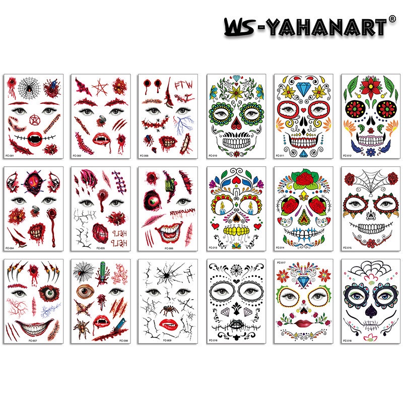 Hình dán săm kinh dị halloween hóa trang mặt nạ