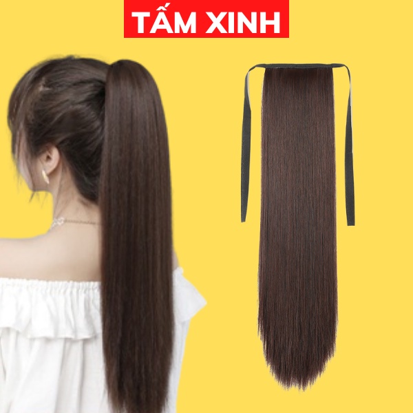 Tóc giả nữ, đuôi tóc giả đẹp dạng thẳng - ĐUÔI TÓC THẲNG DẠNG BUỘC
