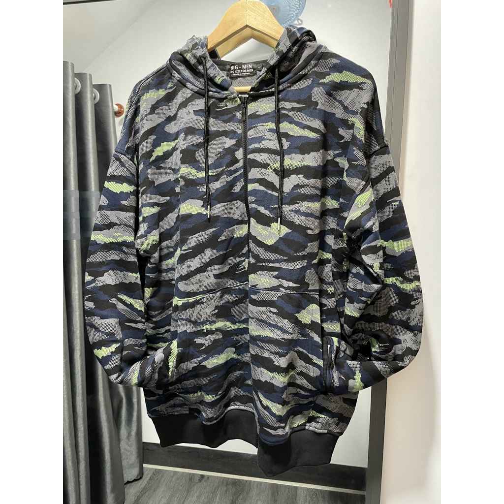 Áo khoác nỉ nam bigsize 90 - 130kg - rằn ri