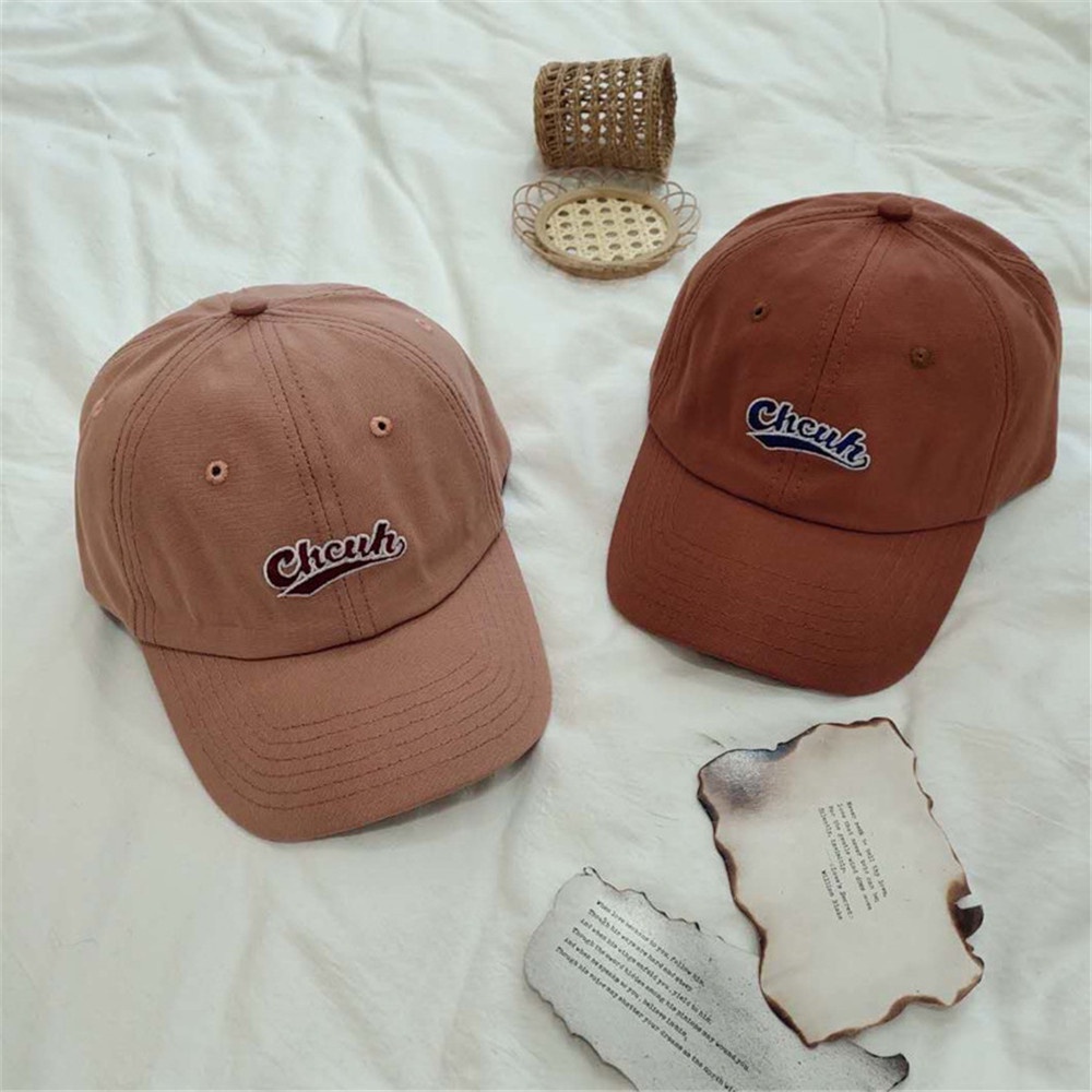 Mũ lưỡi trai màu trơn có họa tiết chữ thời trang dành cho nam và nữ