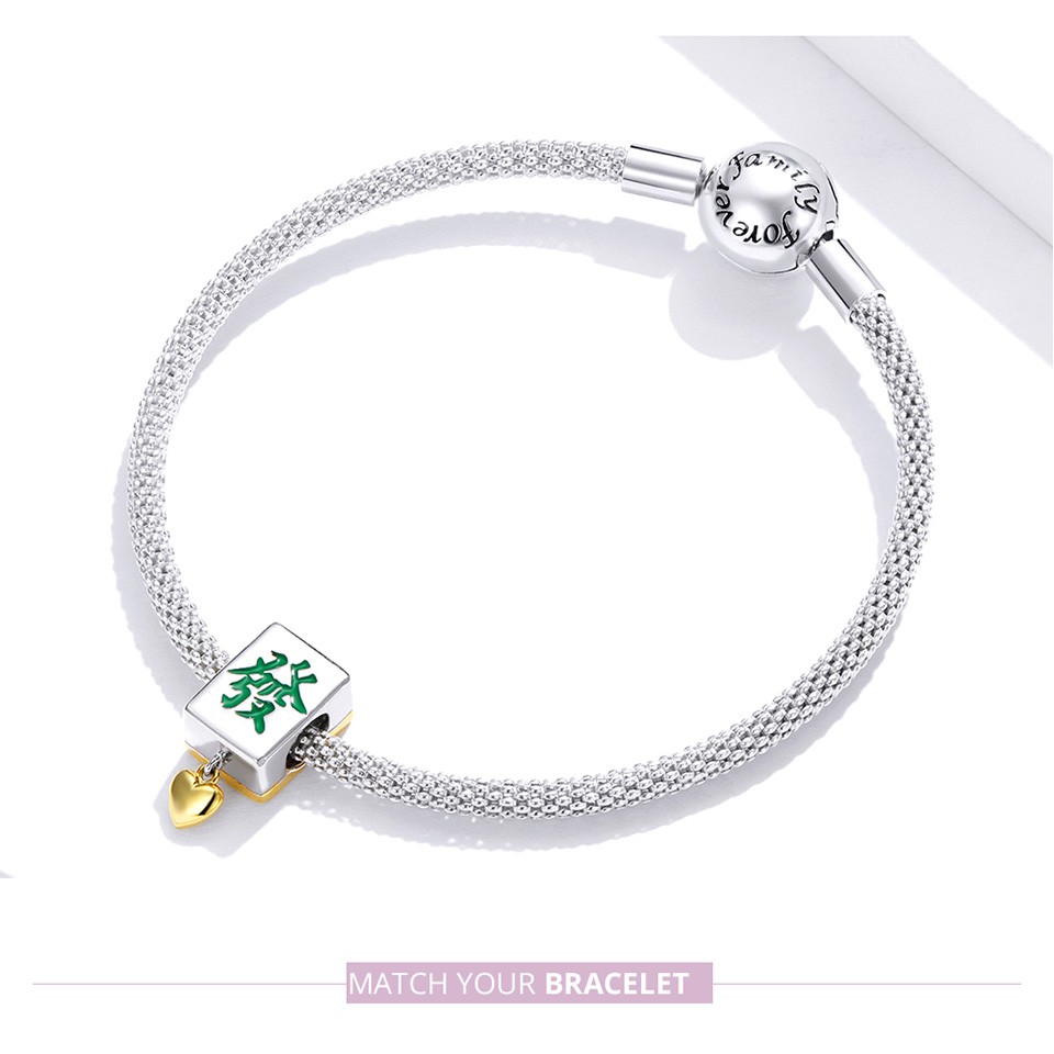 Mặt phụ kiện BAMOER SCC1751 bằng bạc 925 mạ vàng thời trang cho nữ