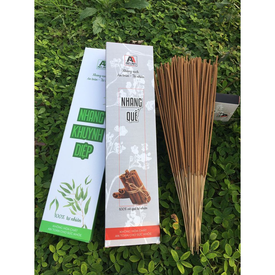 Nhang sạch AnAn, 100% tự nhiên, thảo mộc , Organic có kiểm định, Quế, Khuynh Diệp ( số lượng 10 )