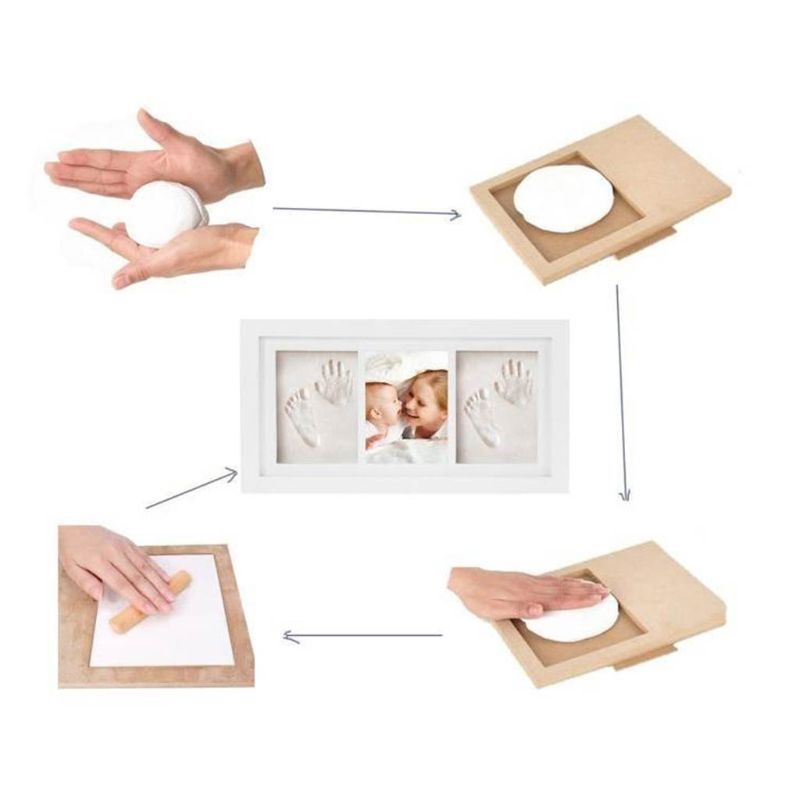 Khung Ảnh In Hình Bàn Chân Em Bé DIY Sáng Tạo