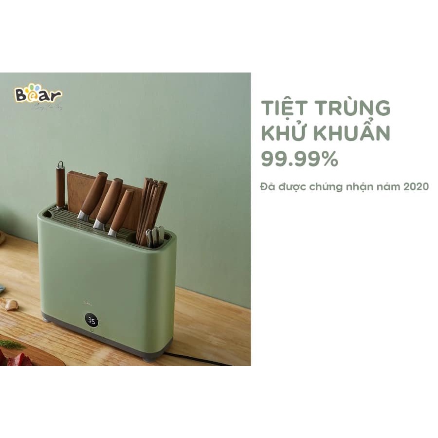 Máy Sấy Tiệt Trùng Dao Thớt Đũa Khử Khuẩn TIA UV BEAR XDQ-B01Q1 CHÍNH HÃNG BH 1 năm