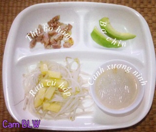 ( Thanh Lý Nghỉ Bán) Khay Ăn Dặm BLW Chữ Nhật