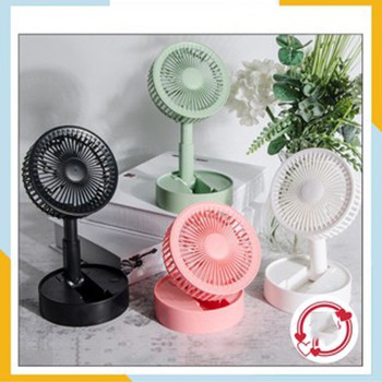 Quạt tích điện cầm tay mini để bàn gấp tròn siêu gọn 3 chế độ gió mạnh pin chạy 6-8 giờ có đèn led siêu sáng học tập D01 | BigBuy360 - bigbuy360.vn