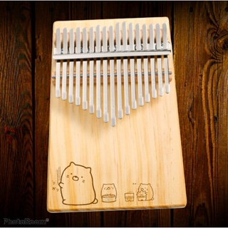 Đàn kalimba gỗ gecko Leaf Music- LM0017S hình mèo quào Hàng chính hãng