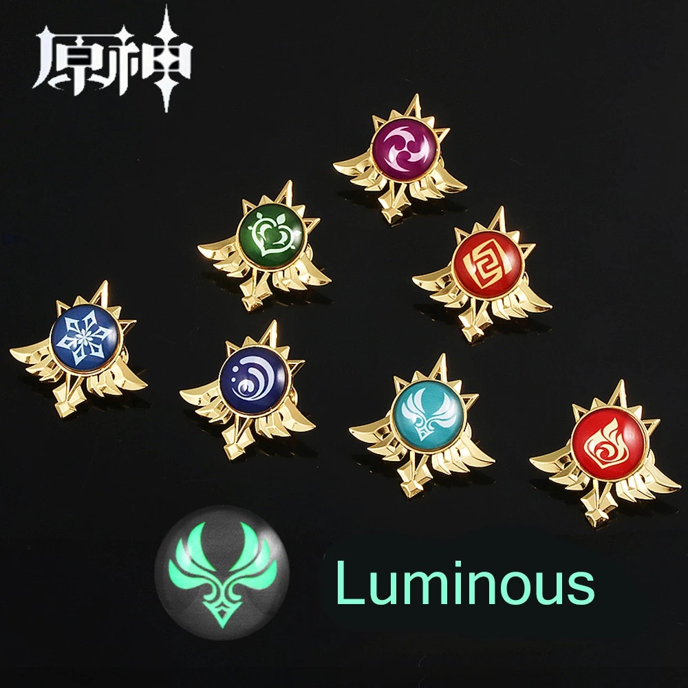 Móc khóa phát sáng trong bóng tối họa tiết Mondstadt Liyue Harbor