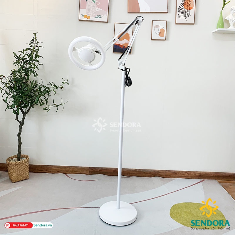 Đèn phun xăm, spa, nail, đèn Led soi da trục khuỷu xoay 360 độ 3 màu ánh sáng di động