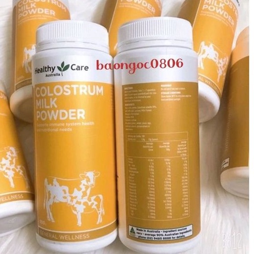 BỘT SỮA BÒ NON COLOSTRUM HEALTHY CARE 300g - HÀNG ÚC