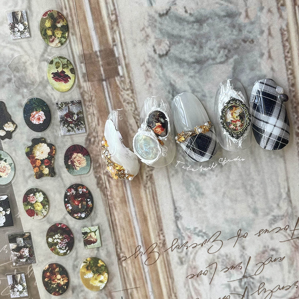 [Hàng mới về] Miếng dán trang trí móng phong cách Boho cổ điển siêu mỏng DIY