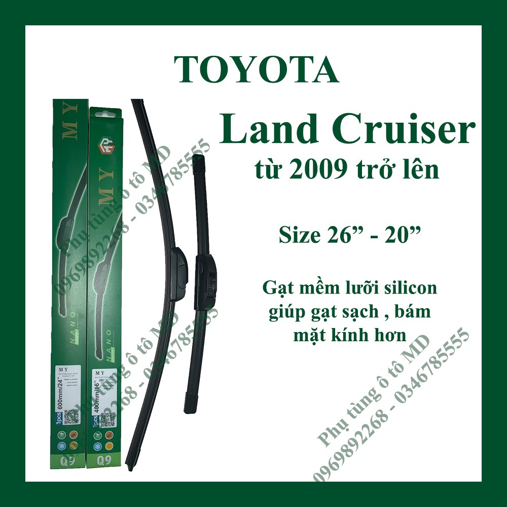 Gạt mưa Toyota  Land Cruiser các đời và Gạt mưa các dòng xe khác của Toyota:Previa, Vios, Yaris