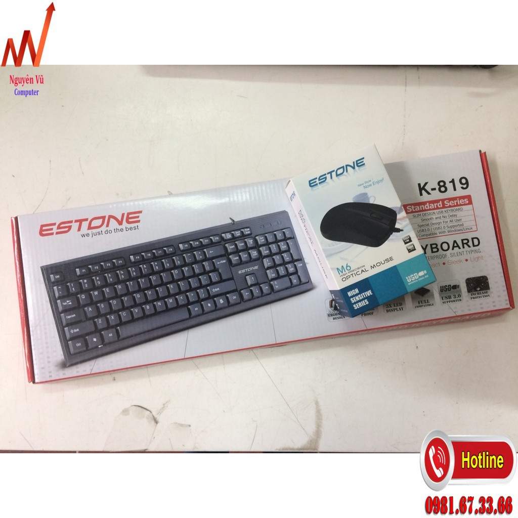 Bộ bàn phím Estone K819 + Chuột Estone M6