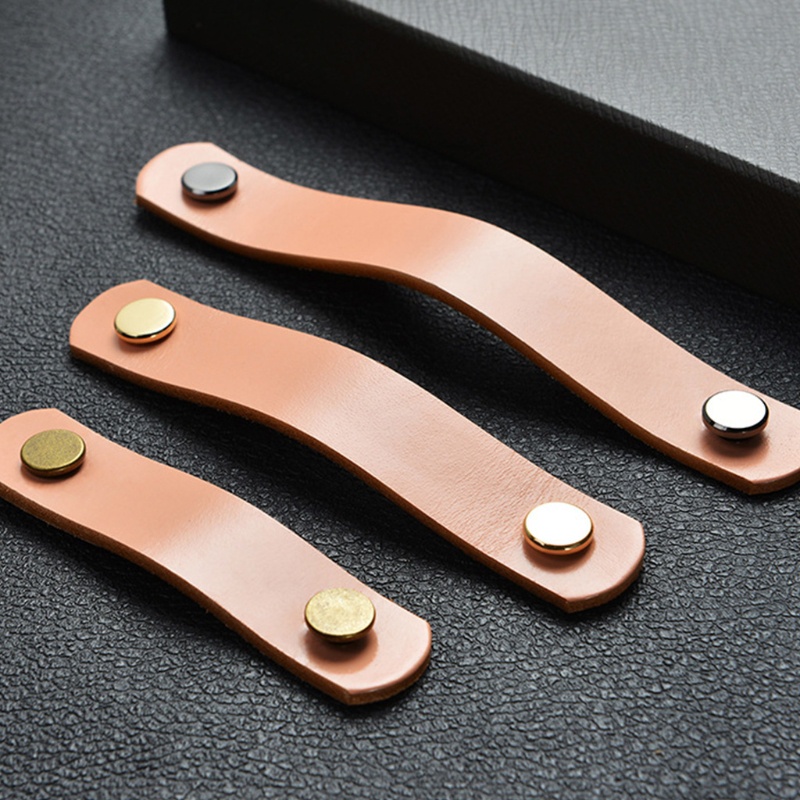 Tay Nắm Cửa Tủ Đồ Nội Thất Bằng Da Kèm Ốc Vít Tiện Dụng