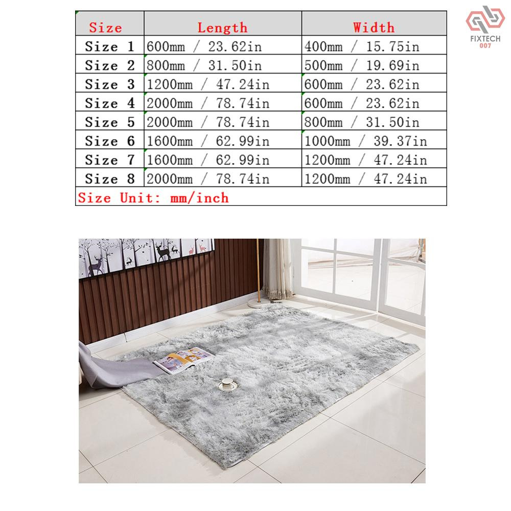 Ultra Soft Tie-Dye Style Gradient Color Carpet Floor Bedroom Mat Rectangle Shape Fluffy Rug for Living Room Bedroom Balcony Hallway Mat