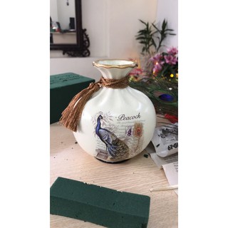 Bình Cắm Lông Công - Gốm sứ Bát Tràng