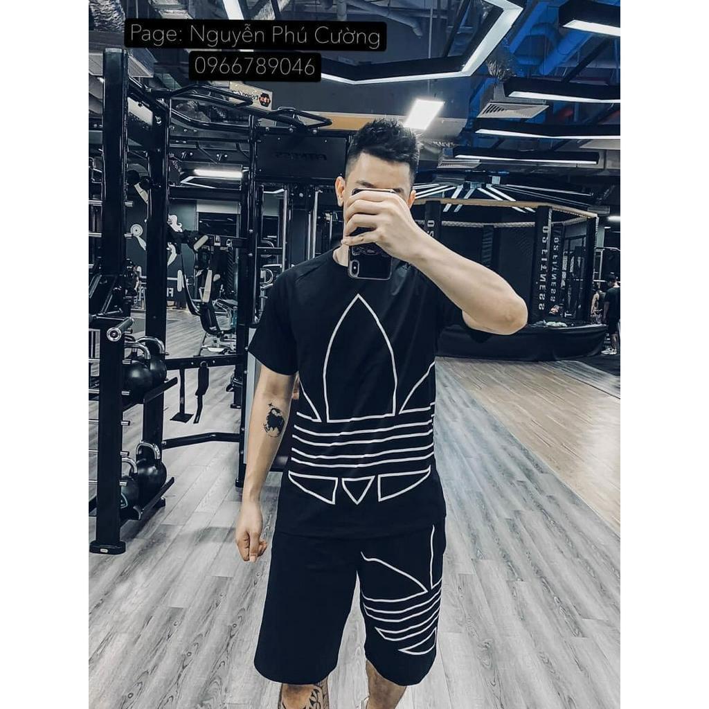 Bộ Thể Thao Hè ADDIDAT Nam Cánh Hoa 3 Màu Cotton Lạnh Co Dãn 4 Chiều Lịch Sự