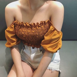 Bẹt vai nhúng chỉ croptop