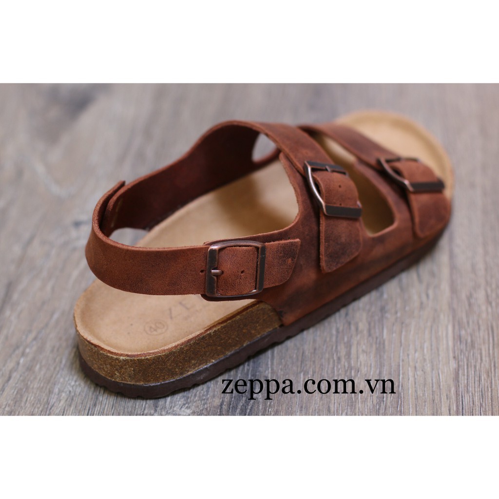 ZEPPA - Gian Hàng Chính Hãng - Sandal đế trấu nam & nữ - Màu nâu đỏ (Size: 36-46) UV -az1