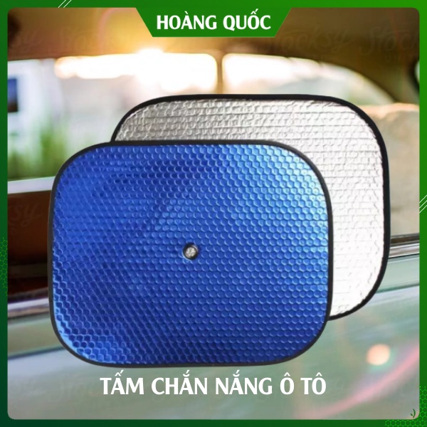 Bộ 4 Tấm Chắn Nắng Ô Tô - Tấm Che Nắng Ô Tô Xốp Bạc Dày Dặn, Hút Chân Không Kính Chắc Chắn