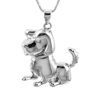 Mặt Dây Chuyền Bạc hình chú cún dễ thương
