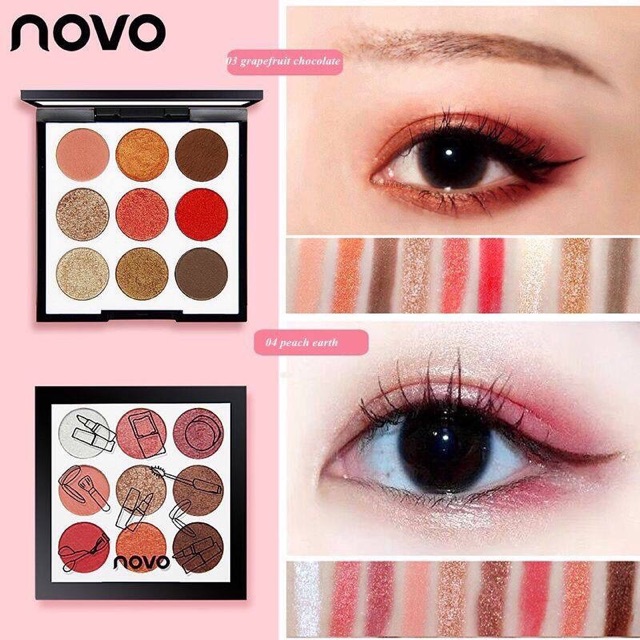 PHẤN MẮT NOVO SMOOTH EYESHADOW PALETTE CHÍNH HÃNG