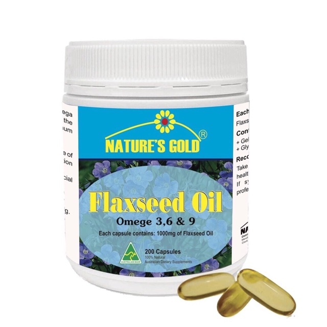 Omega 3 6 9 flaxseed oil hộp 200 viên Úc