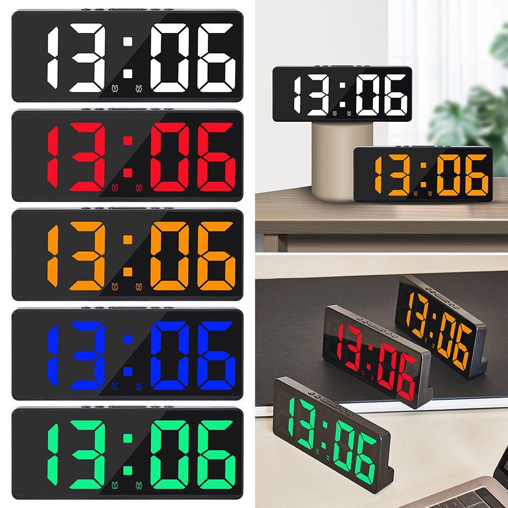 Đồng Hồ Báo Thức Điện Tử Để Bàn Có Đèn LED Hiển Thị Nhiệt Độ Và Lịch