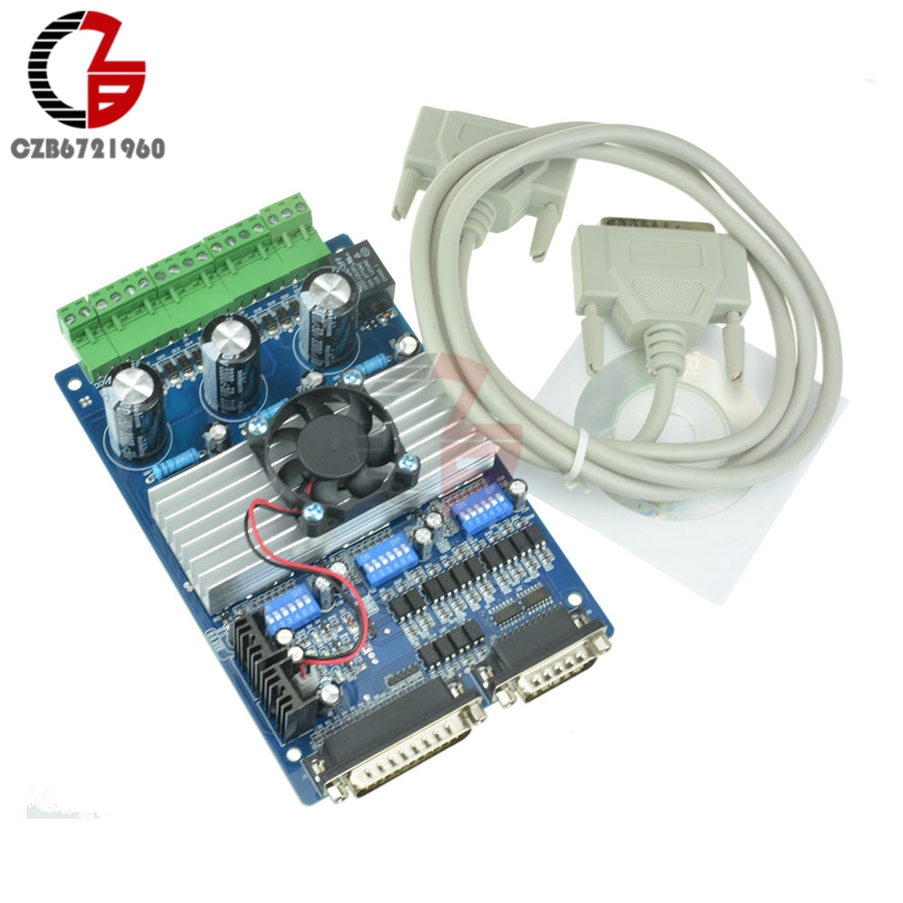 3 Axis TB6560 Stepper Motor Driver Controller Board 3.5A CNC DC Motor Drive Module DC 12V-36V for Unipolar Bipolar Stepper Motor