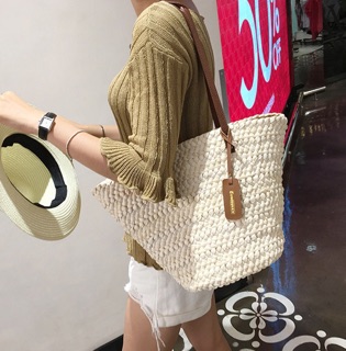 Túi cói đi biển size to