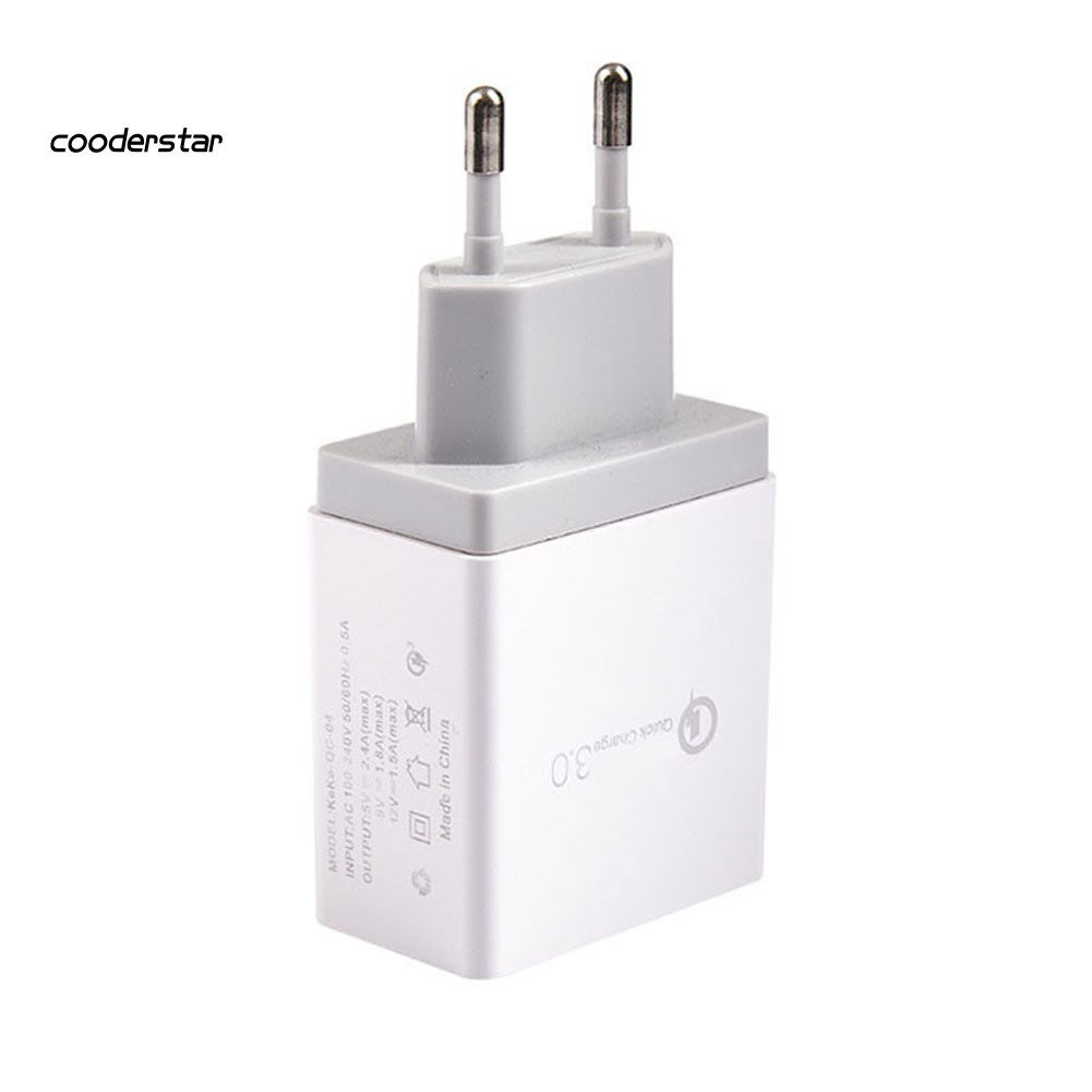 Củ Sạc Nhanh Qc 3.0 4 Cổng Usb Cho Samsung Huawei