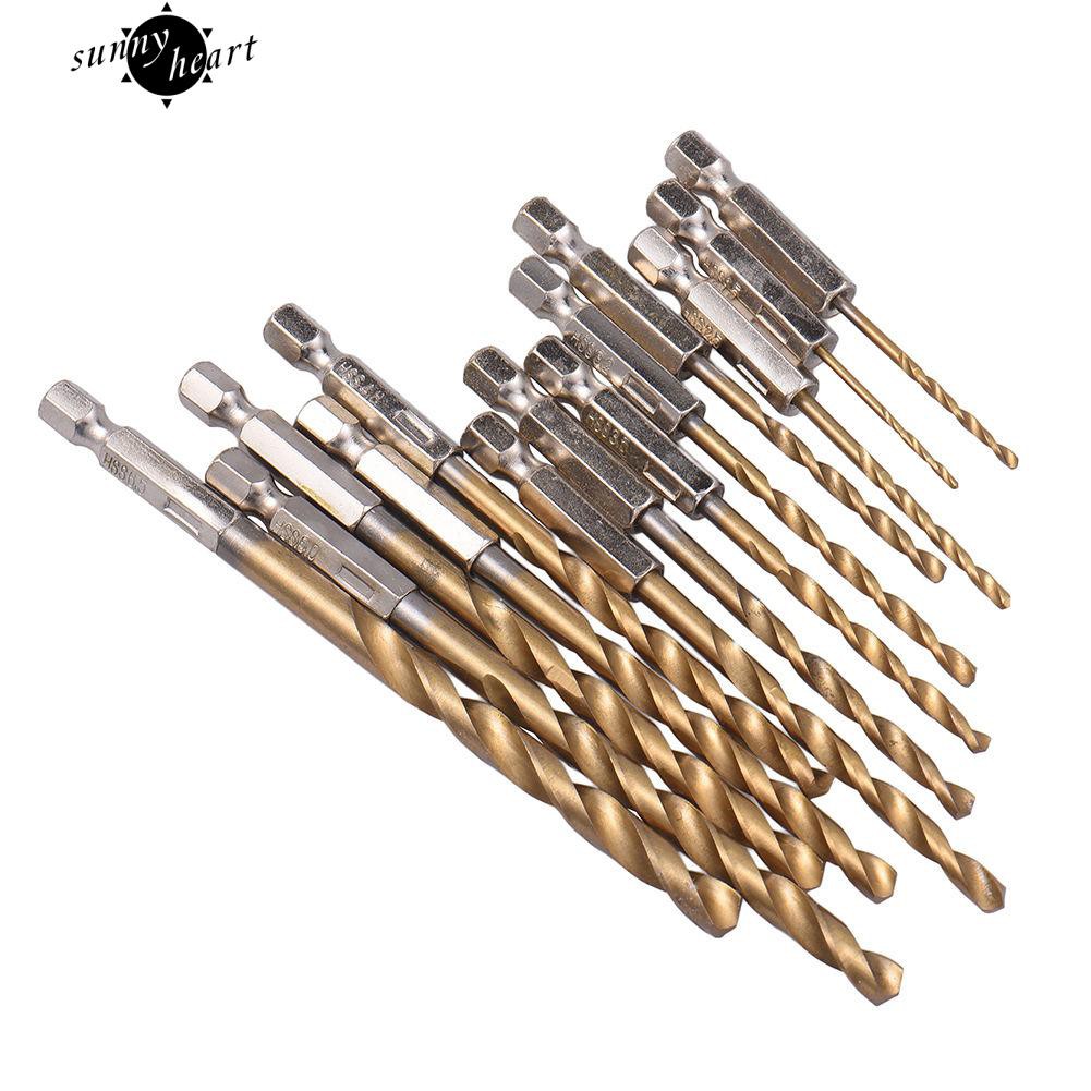 Bộ 13 Mũi Khoan Xoắn Titan Thay Đổi Nhanh Chóng