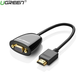 Cáp chuyển đổi HDMI to VGA cao cấp chính hãng Ugreen 40253/40252 màu đen , trắng - Chính Hãng Bảo Hành 18 Tháng