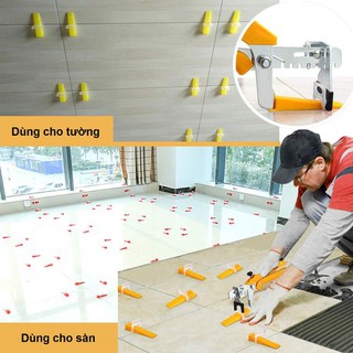 Combo 1 Kìm Ke+100 Ke Nêm+500 Ke Cân Bằng Ốp Lát Gạch-Size Tùy Chọn 1.0-1.5-mm