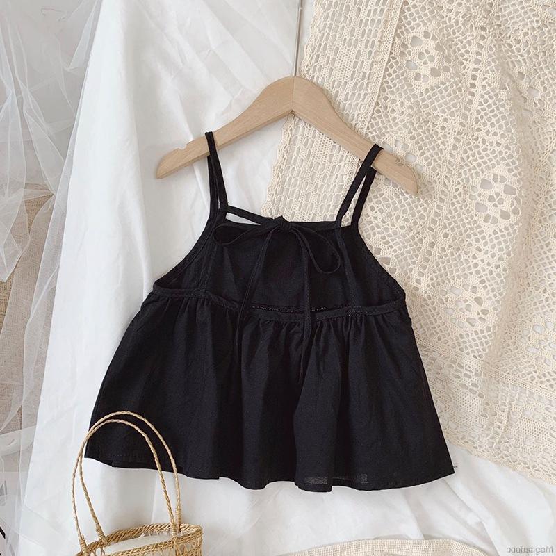 Áo hai dây trơn màu phong cách Hàn Quốc xinh xắn dành cho nữ