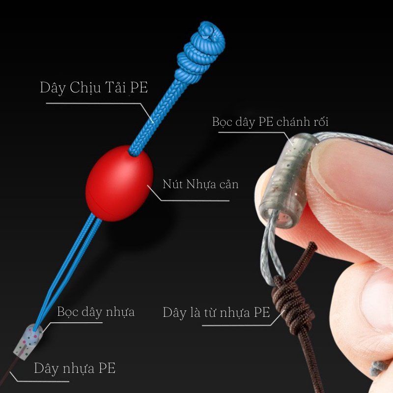 Trục Câu Đài 3260 Trục Buộc Sẵn Cước Câu Cá Tàng Hình Có Đủ size