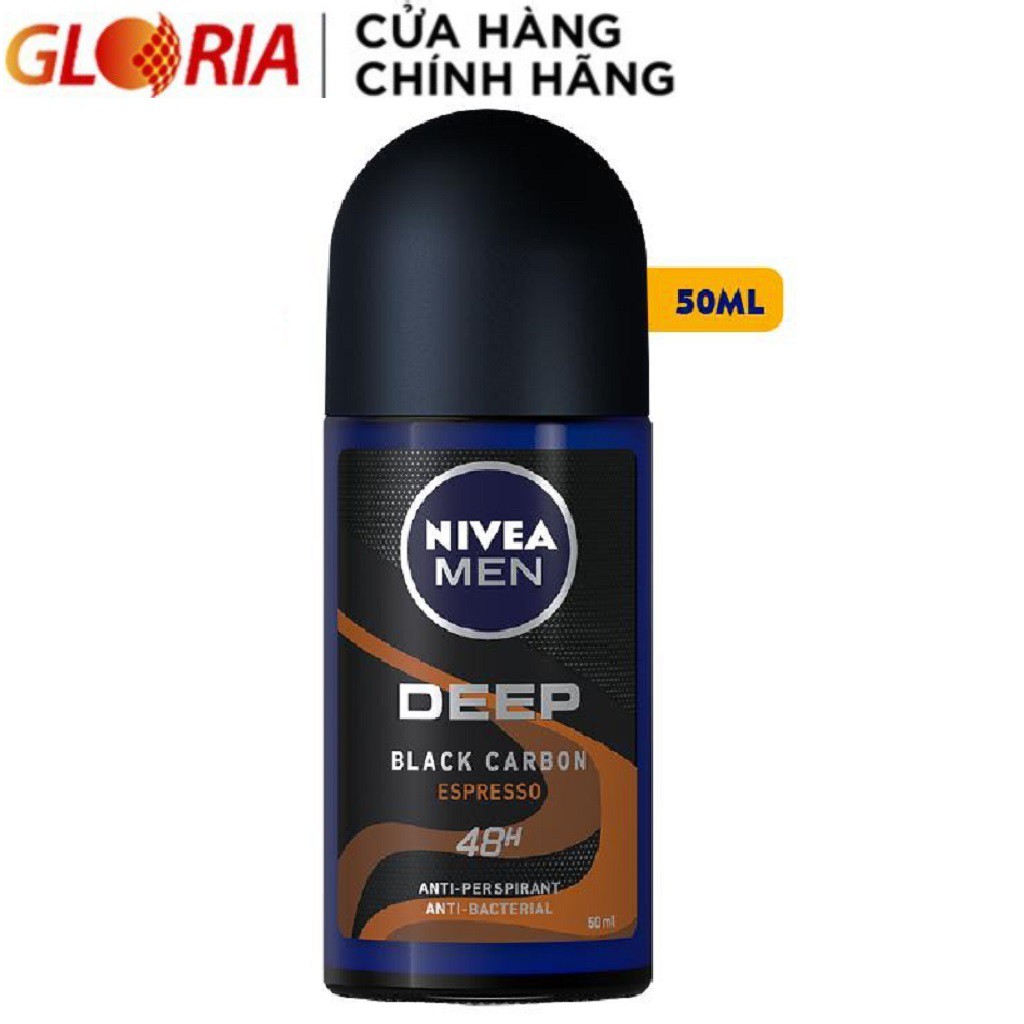 [Mã COSGLORIAT4 -8% đơn 250K] Lăn Ngăn Mùi Nivea Than Đen Hương Espresso 50ml - 85366